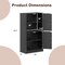 Bathroom Cabinet with Adjustable Shelves and Metal Handles 2-Door Storage Organizer for Bathroom